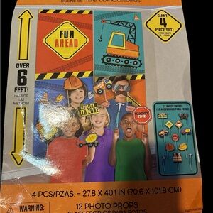 Amscan Construction Party Set - Orange, Blue, Yellow